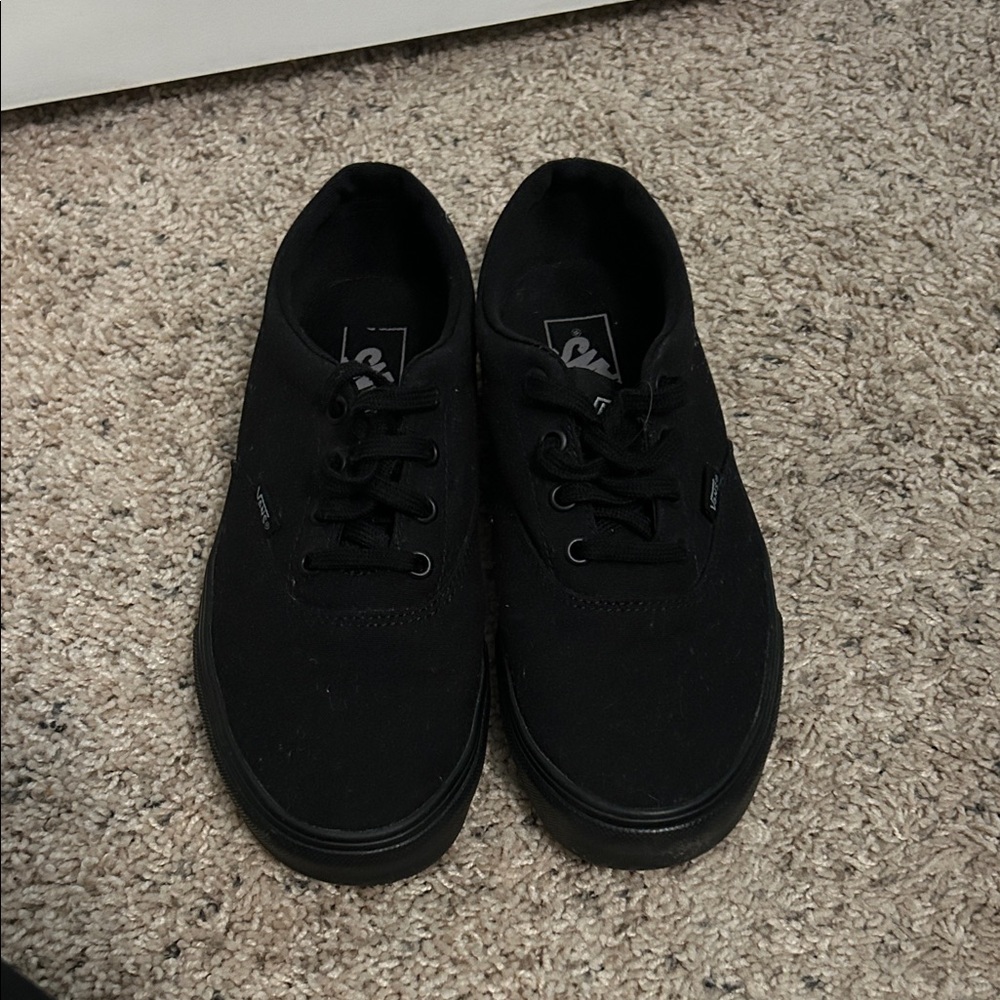 Vans Women’s All-Black Canvas Sneakers